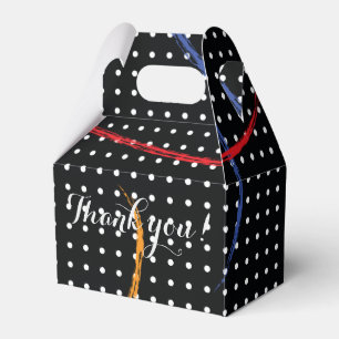 Retro Paint Splatter and Dots Custom Thank You Favour Box