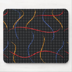 Retro Paint Splatter and Dots Mouse Pad