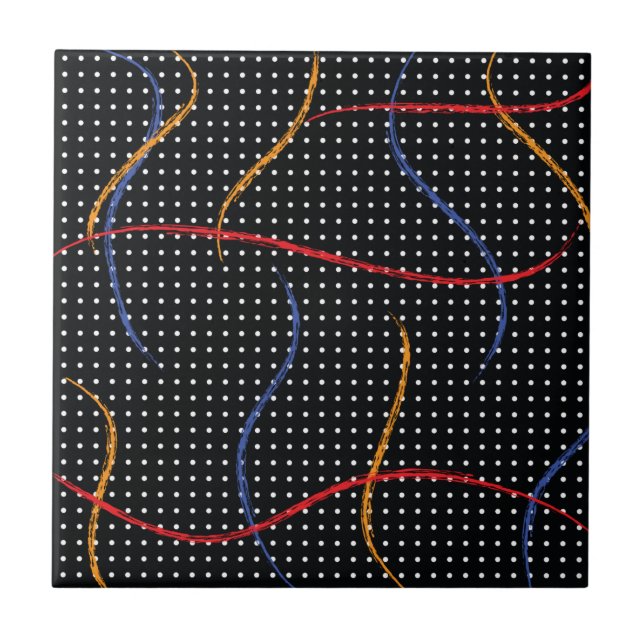 Retro Paint Splatter and Dots Tile (Front)