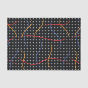 Retro Paint Splatter and Dots Tissue Paper