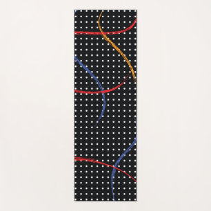 Retro Paint Splatter and Dots Yoga Mat