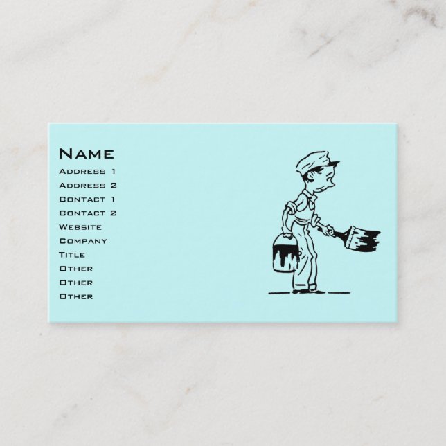 Retro Painter Business Card (Front)