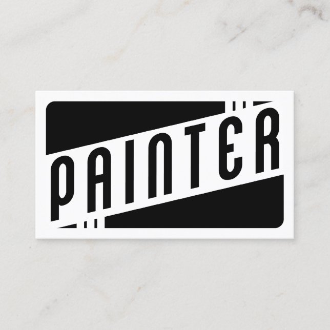 retro painter business card (Front)