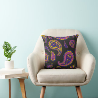 Retro Paisley Pattern Cushion
