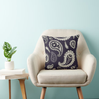 Retro Paisley Pattern Cushion
