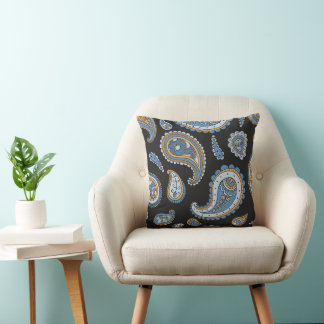 Retro Paisley Pattern Cushion