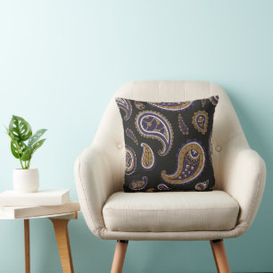 Retro Paisley Pattern Cushion