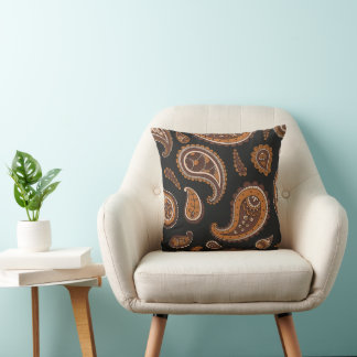 Retro Paisley Pattern Cushion