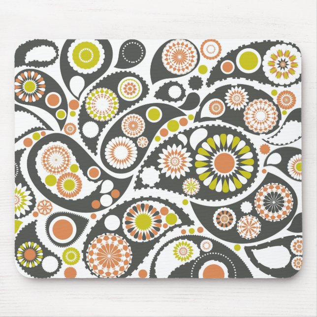 Retro Paisley Pattern Mouse Pad (Front)