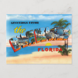 Retro Palm Beach, Florida Travel Postcard