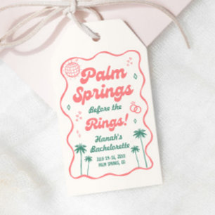 Retro Palm Springs Bachelorette Party Gift Tags