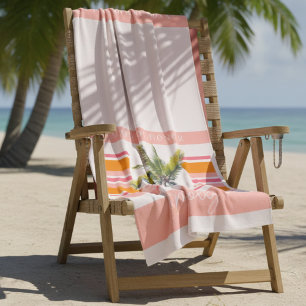 Retro Palm Springs Before the Ring Bachelorette Beach Towel