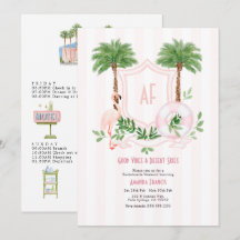 Retro Palm Springs Monogram Bachelorette Weekend