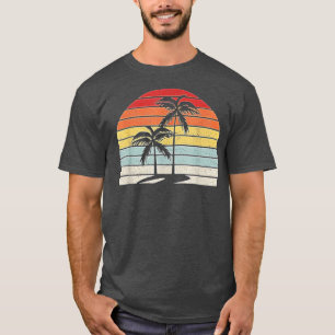 Retro Palm Tree Vintage Tropical Beach Summer T-Shirt