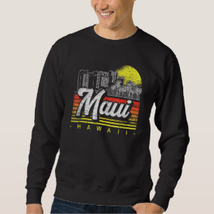 Retro Palm Trees Tropical Hawaiian Summer Sunset M Sweatshirt