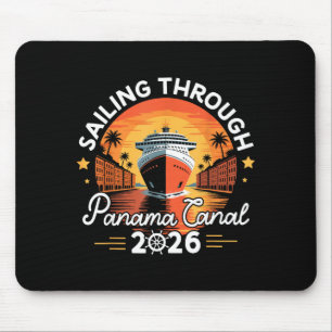 Retro panama canal 2026 panama waterway sailing mouse pad