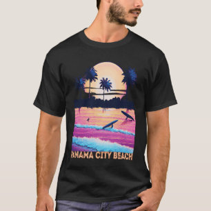 Retro Panama City Beach Florida Souvenir Surf T-Shirt