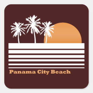 Retro Panama City Beach Stickers