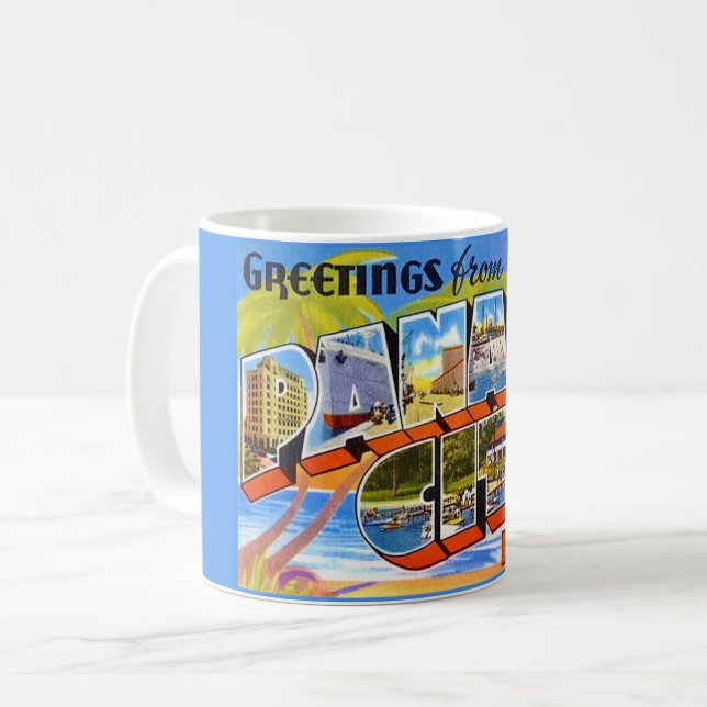 Retro Panama City Florida Coffee Mug (Front Left)
