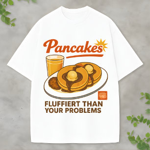 Retro Pancake Stack A Fun Twist on Food Fashion T-Shirt