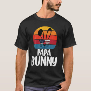 Retro Papa Bunny, Happy Easter Daddy Bunny Matchin T-Shirt