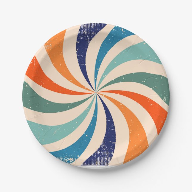 Retro Paper Plate – Vintage-Inspired Disposable Ta (Front)