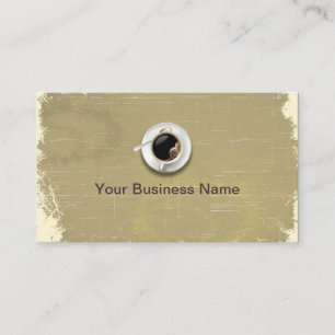 Retro Paper Texture Vintage Coffee Shop Business Card