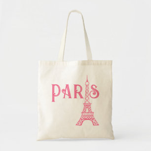 Retro Paris Eiffel Tower Tote Bag