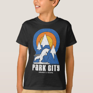 Retro Park City Ski White Fox Hoodie T-Shirt