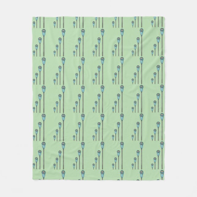 Retro parking meter fleece blanket (Front)
