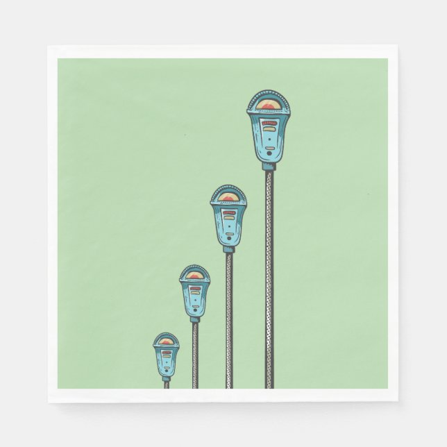 Retro parking meter napkin (Front)