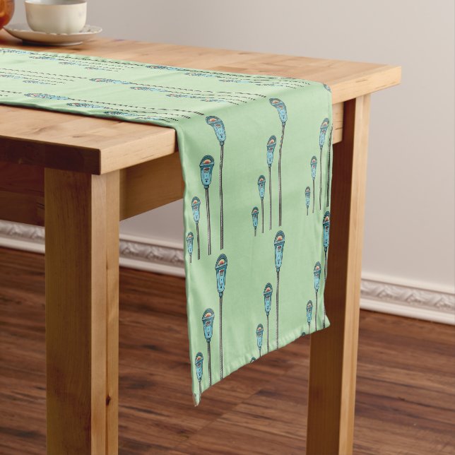 Retro parking meter short table runner (In Situ)
