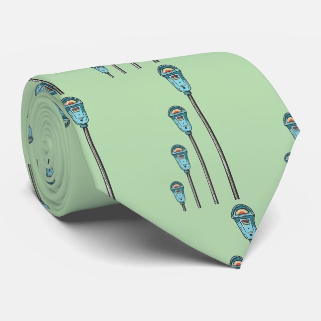 Retro parking meter tie (Rolled)