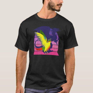 Retro Parrot I Dragon I Screaming Yellow Green Che T-Shirt