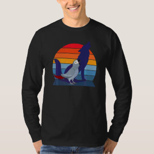 Retro Parrot I Howling Wolf I Screaming African Gr T-Shirt