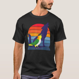 Retro Parrot I Howling Wolf I Screaming Black head T-Shirt