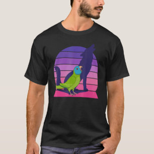 Retro Parrot I Howling Wolf I Screaming Blue crown T-Shirt