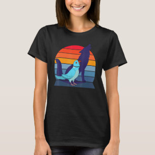 Retro Parrot I Howling Wolf I Screaming Blue India T-Shirt