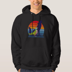 Retro Parrot I Howling Wolf I Screaming Moustache Hoodie