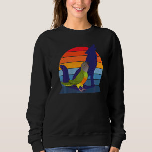 Retro Parrot I Howling Wolf I Screaming Senegal Pa Sweatshirt