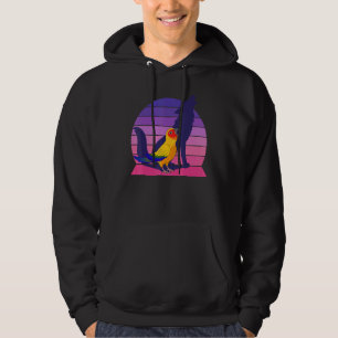 Retro Parrot I Howling Wolf I Screaming Sun Conure Hoodie