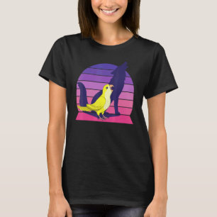 Retro Parrot I Howling Wolf I Screaming Yellow Mon T-Shirt