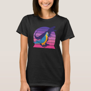 Retro Parrot I Tyrannosaurus Rex I Blue throated M T-Shirt