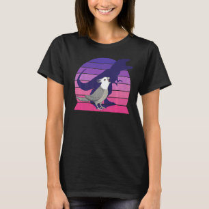 Retro Parrot I Tyrannosaurus Rex I Screaming Grey  T-Shirt