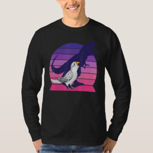 Retro Parrot I Tyrannosaurus Rex I Screaming White T-Shirt