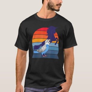 Retro Parrot I Unicorn I Screaming Blue Budgie T-Shirt