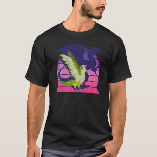 Retro Parrot I Winged Dragon I Screaming Blue Quak T-Shirt