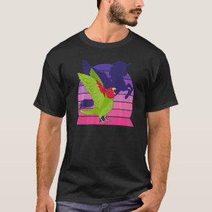 Retro Parrot I Winged Unicorn I Screaming Red mask T-Shirt