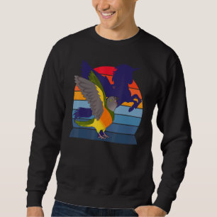 Retro Parrot I Winged Unicorn I Screaming Senegal Sweatshirt
