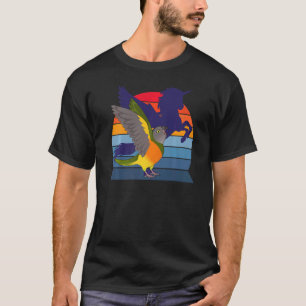 Retro Parrot I Winged Unicorn I Screaming Senegal  T-Shirt